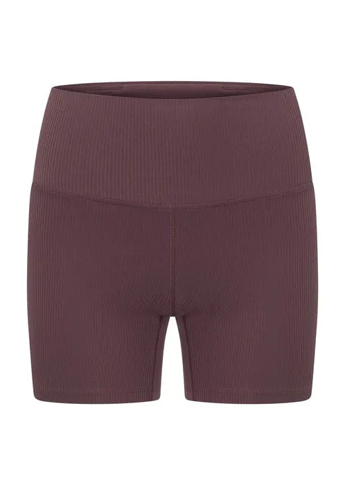 Lorna Jane Irresistible Luxe Rib 14cm Bike Shorts - Amethyst Shadow