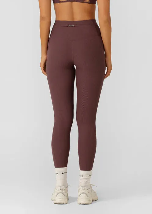 Lorna Jane Irresistible Luxe Rib Full Length Leggings - Amethyst Shadow