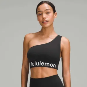 Lululemon Align Asymmetrical Bra *Light Support, C/D Cup Graphic Black NWT