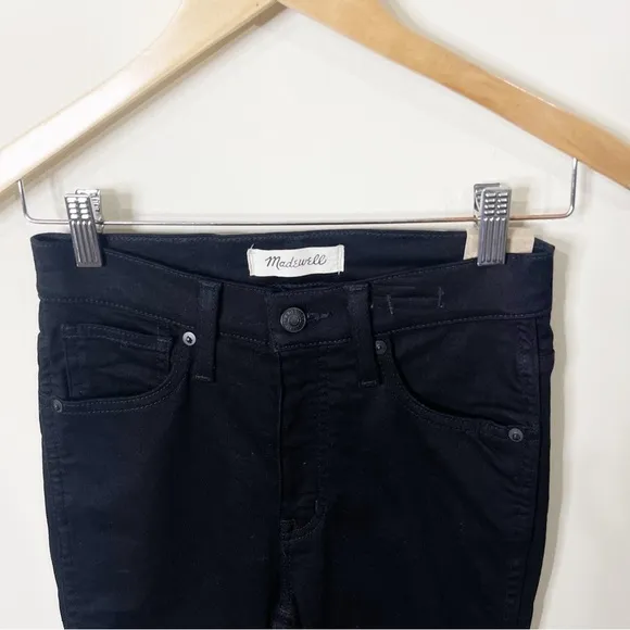 Madewell 10-inch High Waist Skinny Jeans In Black Frost Size 24 NWT