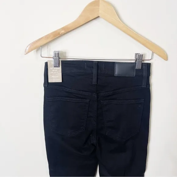 Madewell 10-inch High Waist Skinny Jeans In Black Frost Size 24 NWT