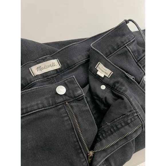 Madewell Faded Black Classic Straight Jeans Size 34
