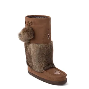 MANITOBAH MUKLUKS WOMEN'S WATERPROOF SNOWY OWL SUEDE MUKLUK BOOTS - OAK