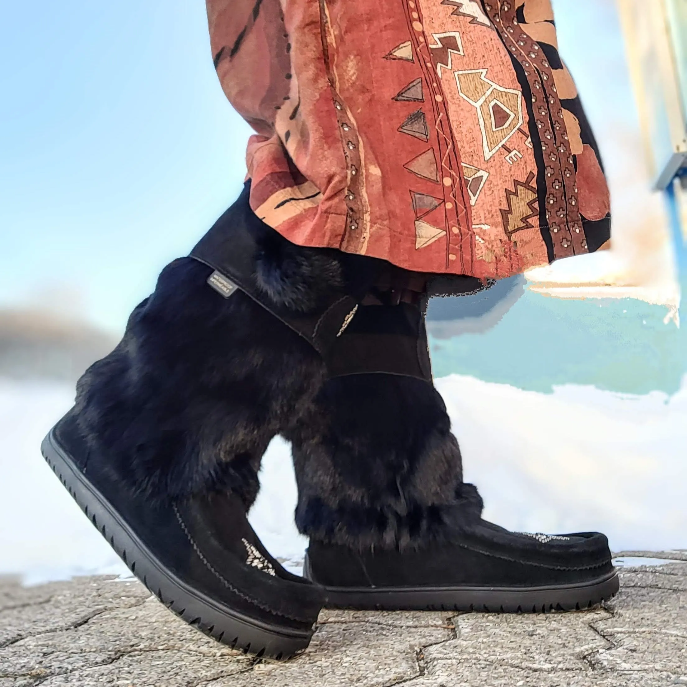 Manitobah Mukluks WTP Snowy Owl - Black