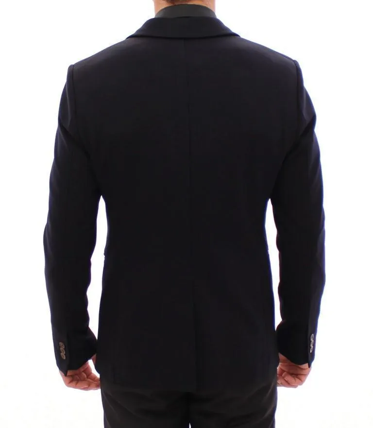 Marine blue slim fit blazer