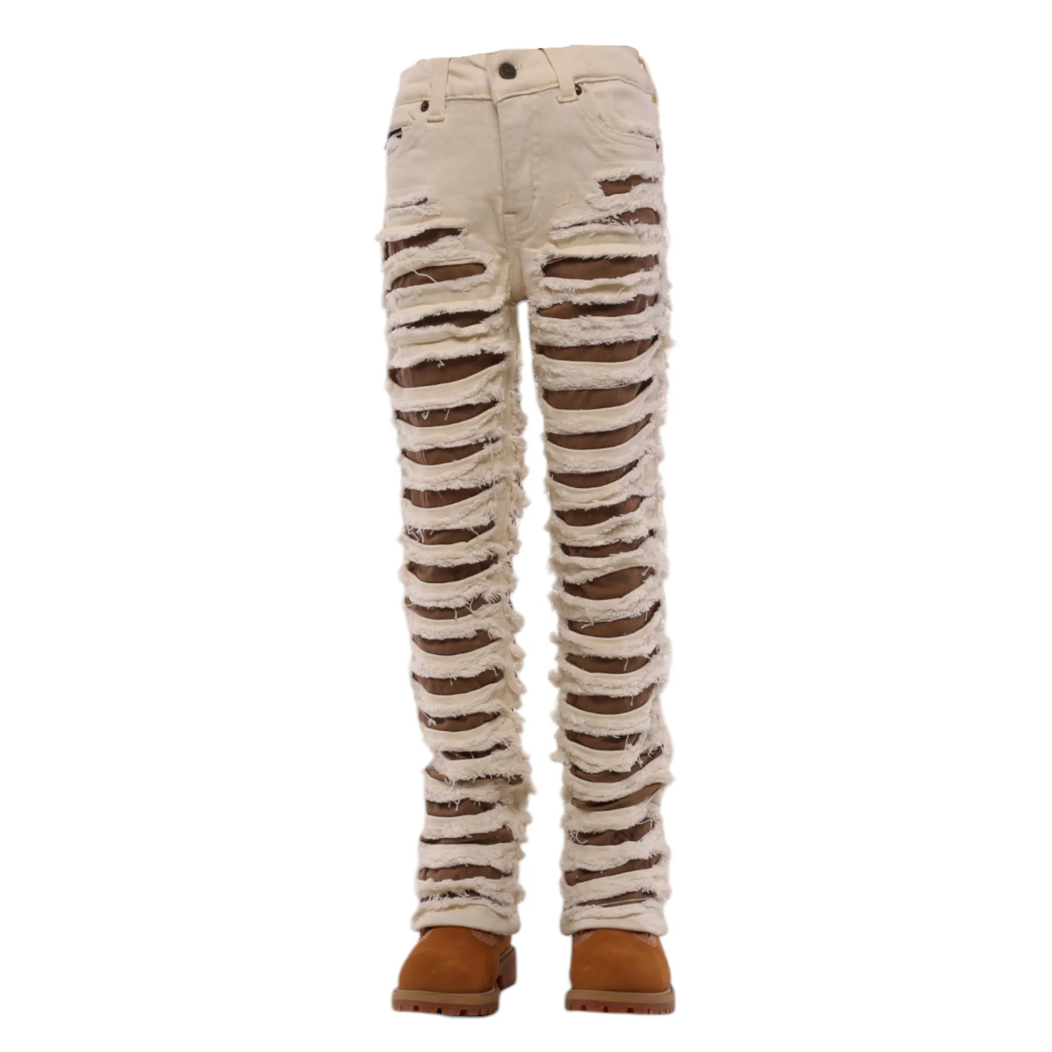 MDB Brand Kids Dual Color Stacked Jeans