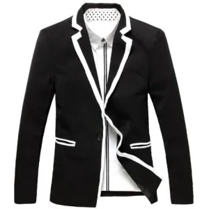 Men's Bordered Fashion Blazer