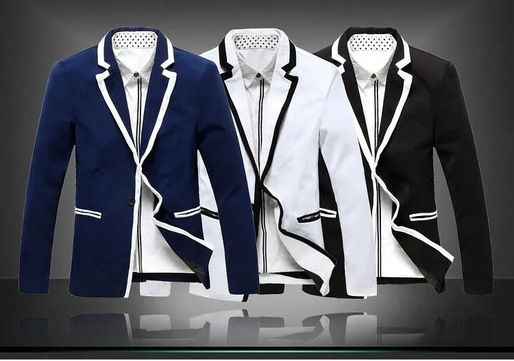 Men's Bordered Fashion Blazer