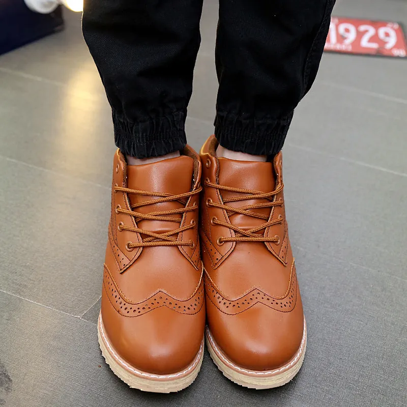 Men's British Style Brogue Boot Up To Size 12!