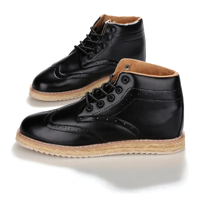 Men's British Style Brogue Boot Up To Size 12!