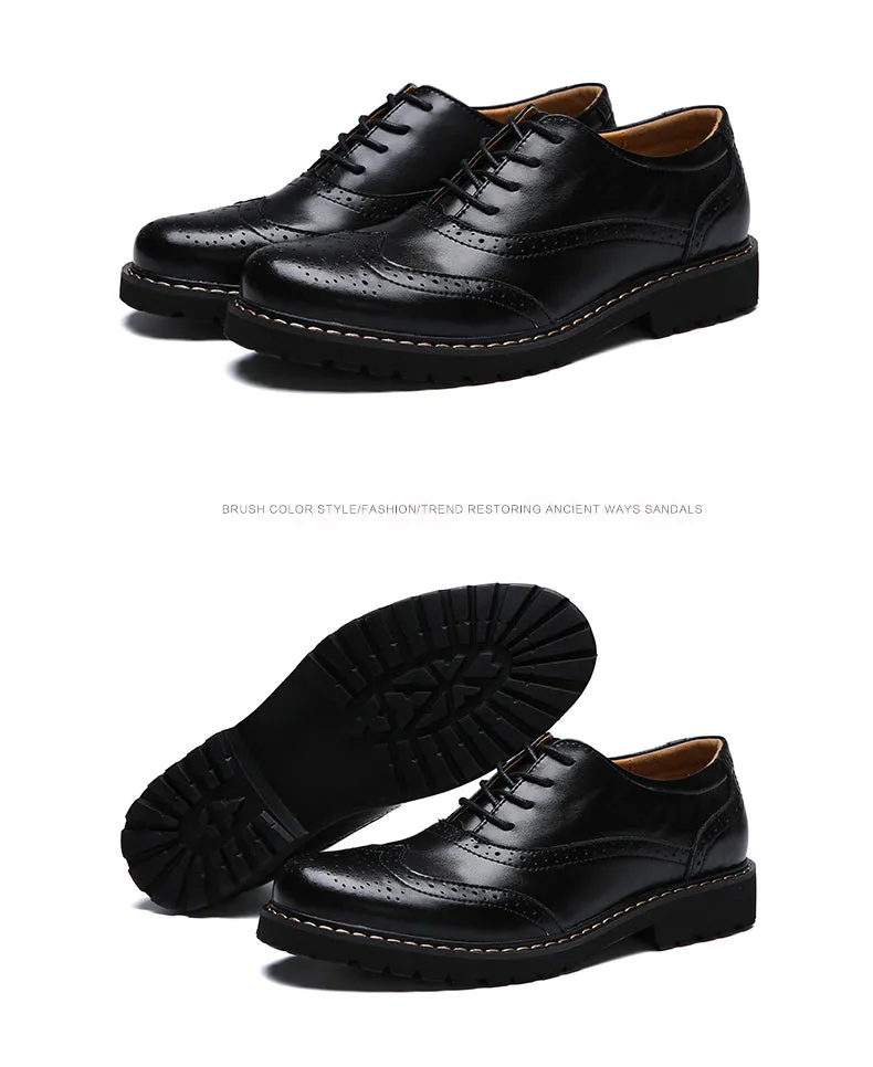 Men's Brogue Dress Shoes Up To Size 11