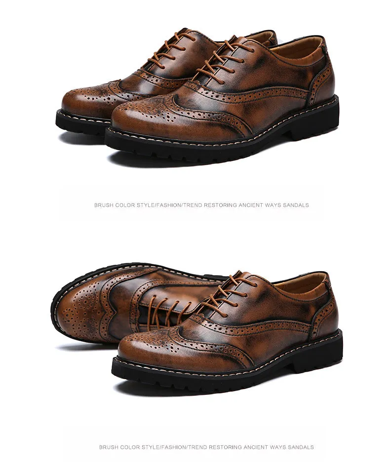 Men's Brogue Dress Shoes Up To Size 11