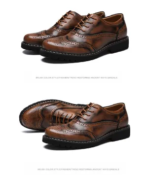 Men's Brogue Dress Shoes Up To Size 11