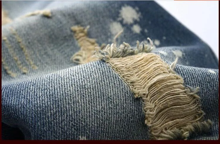 Men's Distressed Hole Jeans