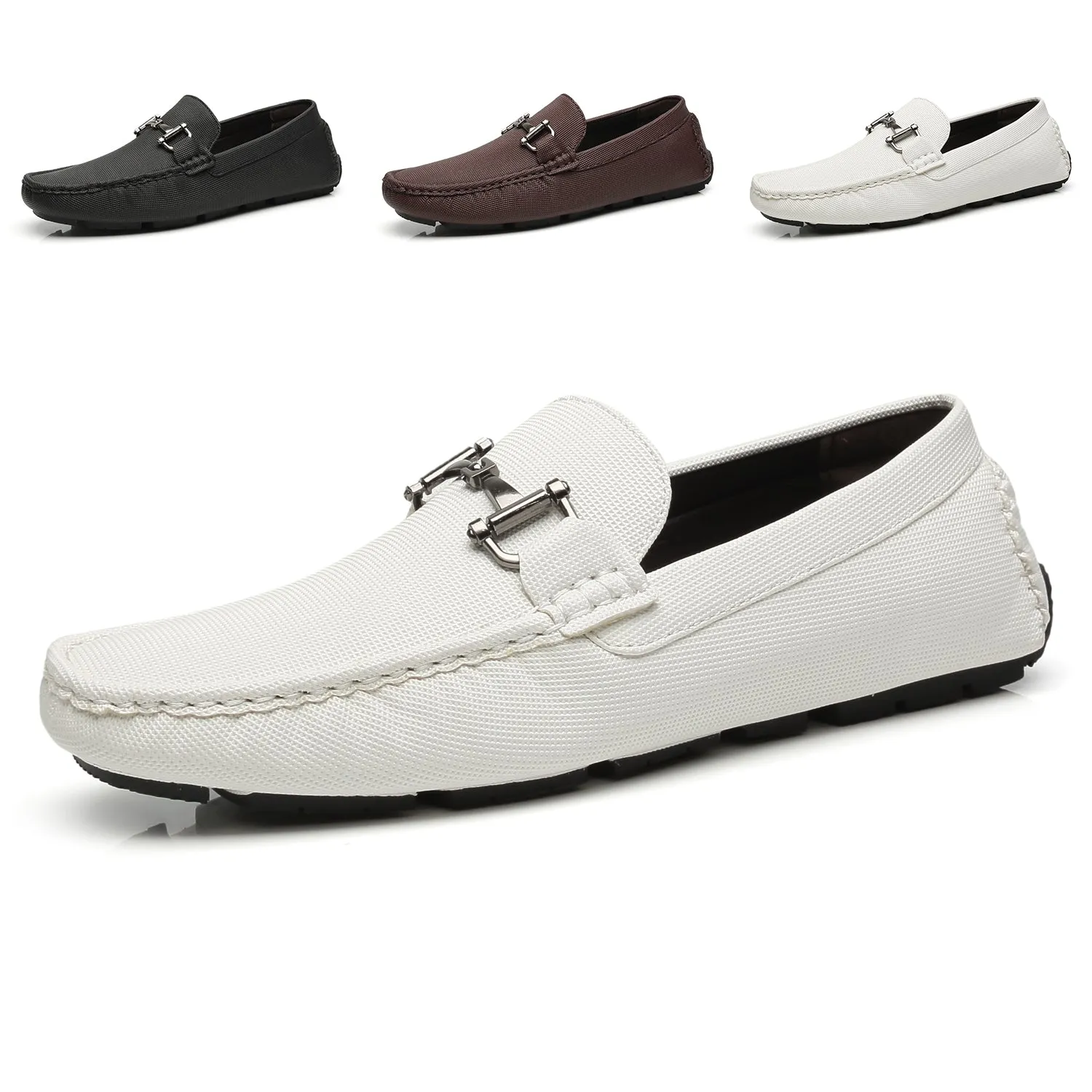 Men's Driving Moccasins Rover-1-white