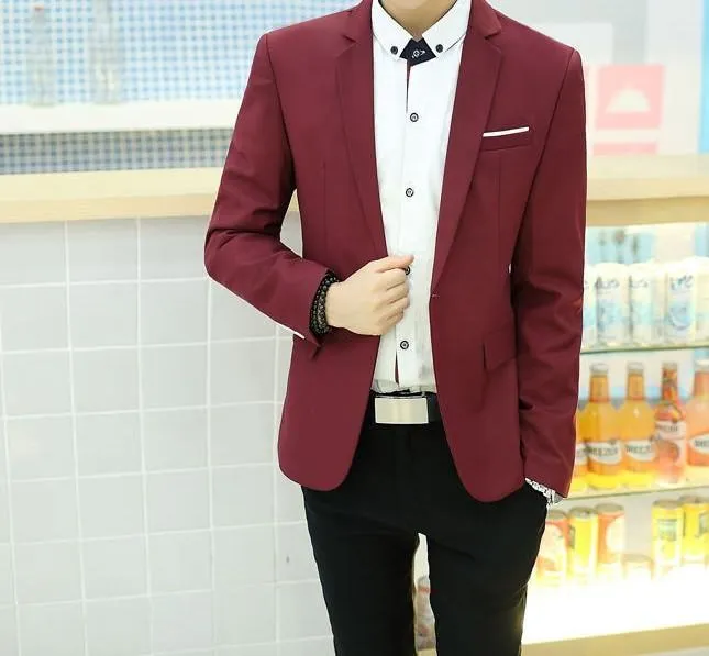 Men's Fashion Pocket Design Blazer
