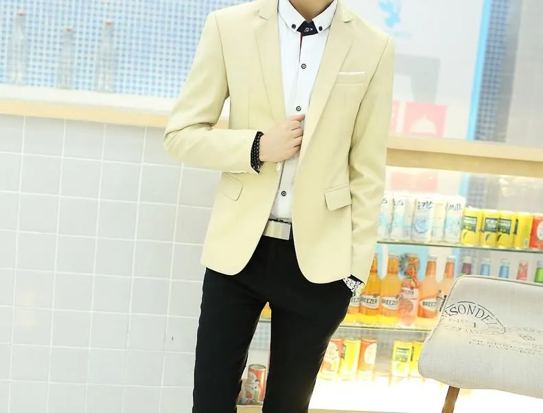 Men's Fashion Pocket Design Blazer