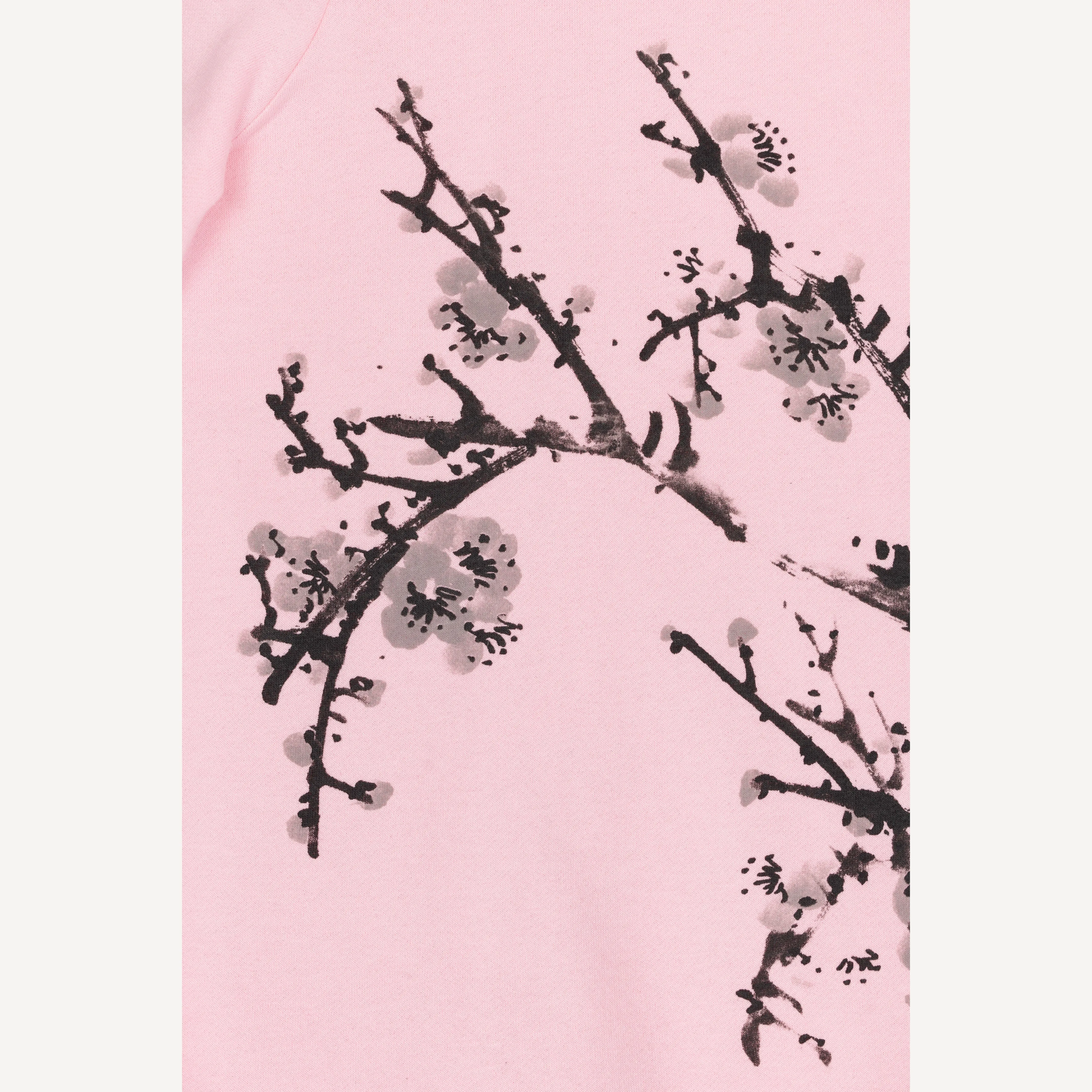 Mens Graphic Wraparound Crewneck Sweatshirt - Rose Shadow / Kanji Osaka