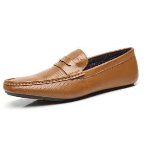 Men's Penny loafers Driving Moccasins Serpent-1-tan