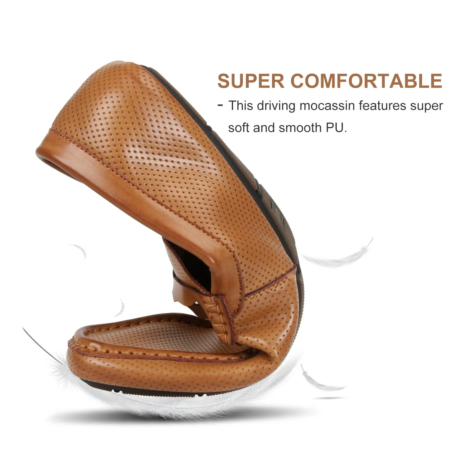 Men's Penny loafers Driving Moccasins Serpent-1-tan