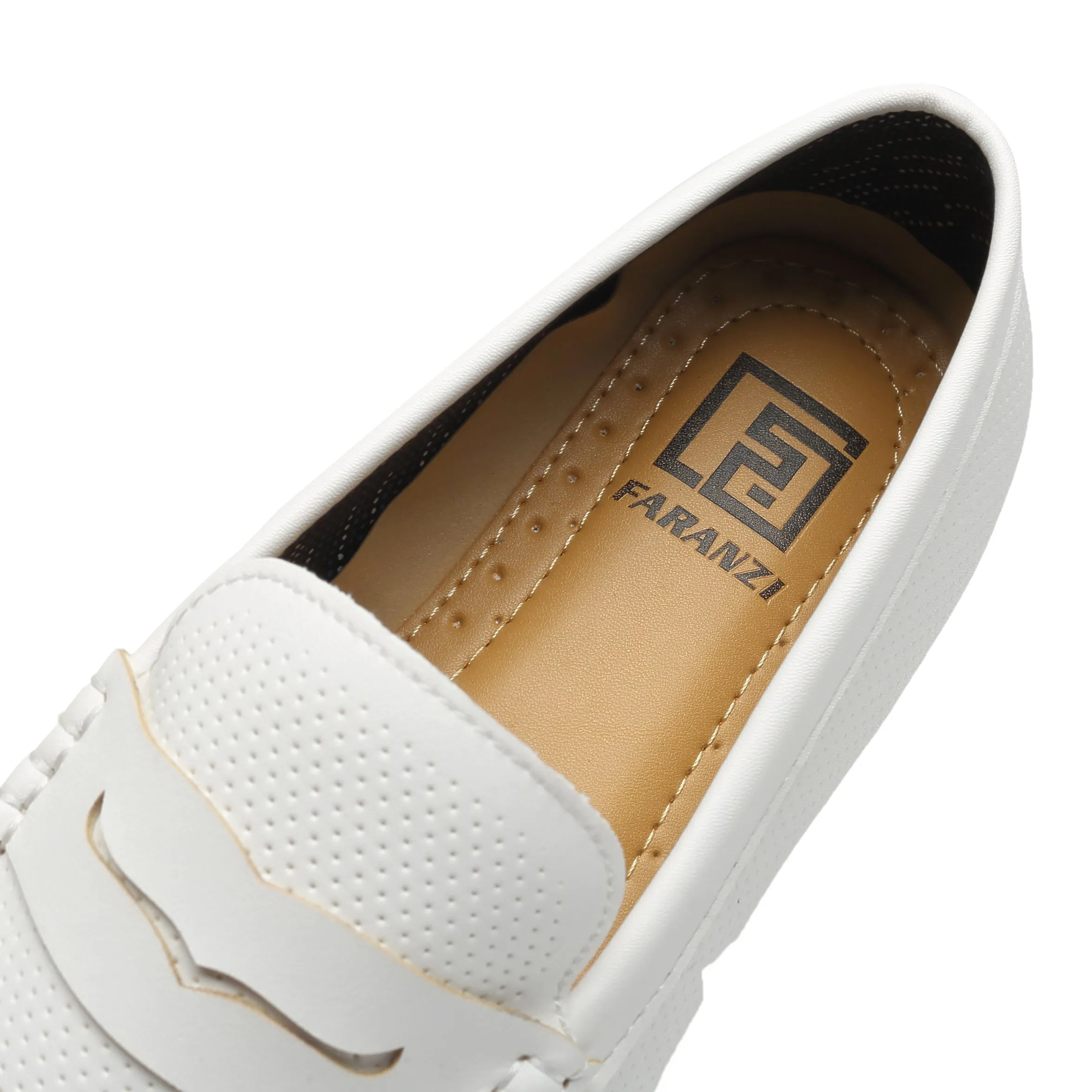 Men's Penny loafers Driving Moccasins Serpent-1-white