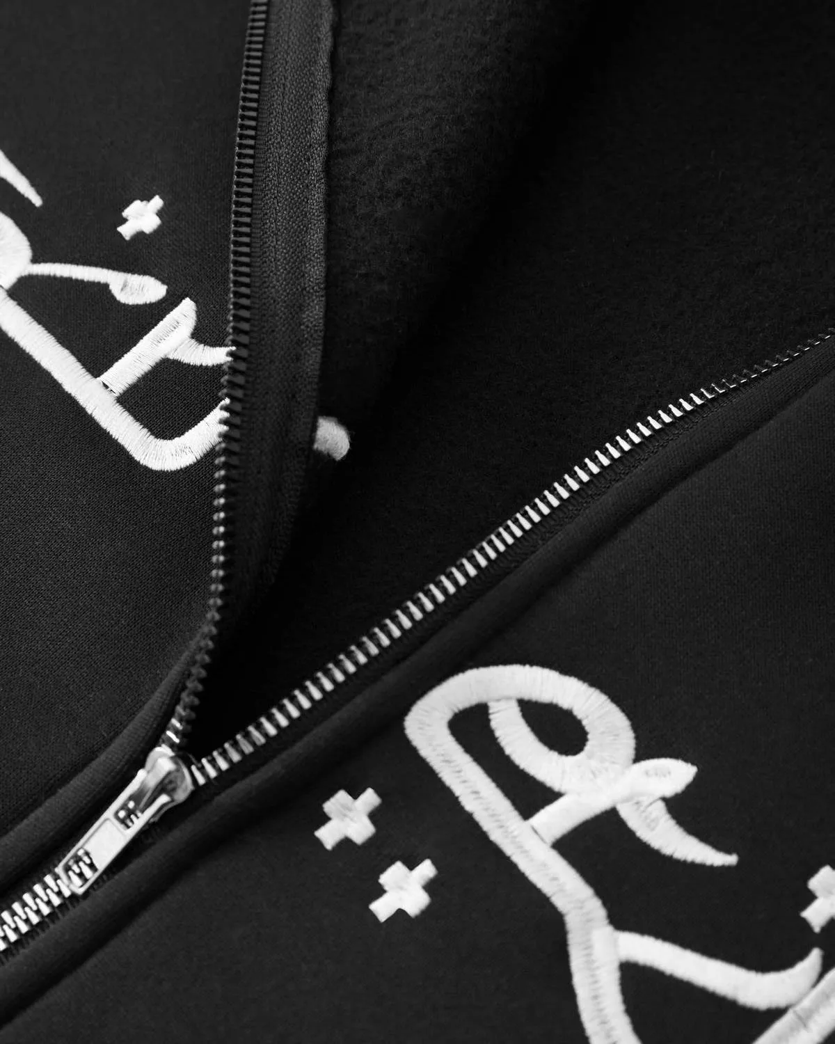 Men's Star Embroidery Zip Up Hoodie