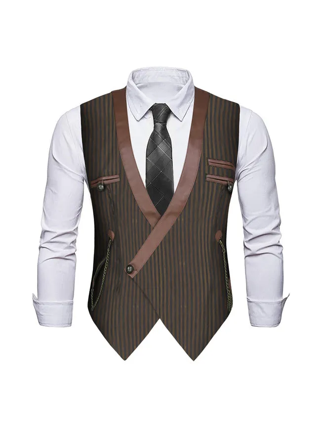 Men's Steampunk Victorian Renaissance Waistcoat Vest Business Suit Vest