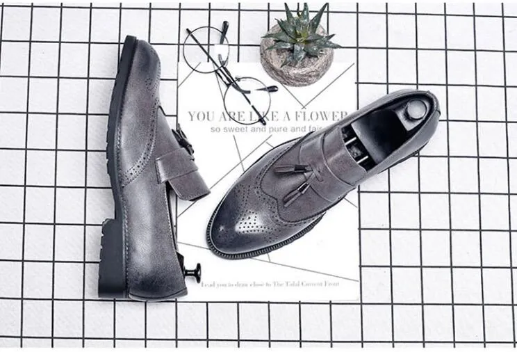 Men's Vintage Brogue Dress Shoes Up To Size 11