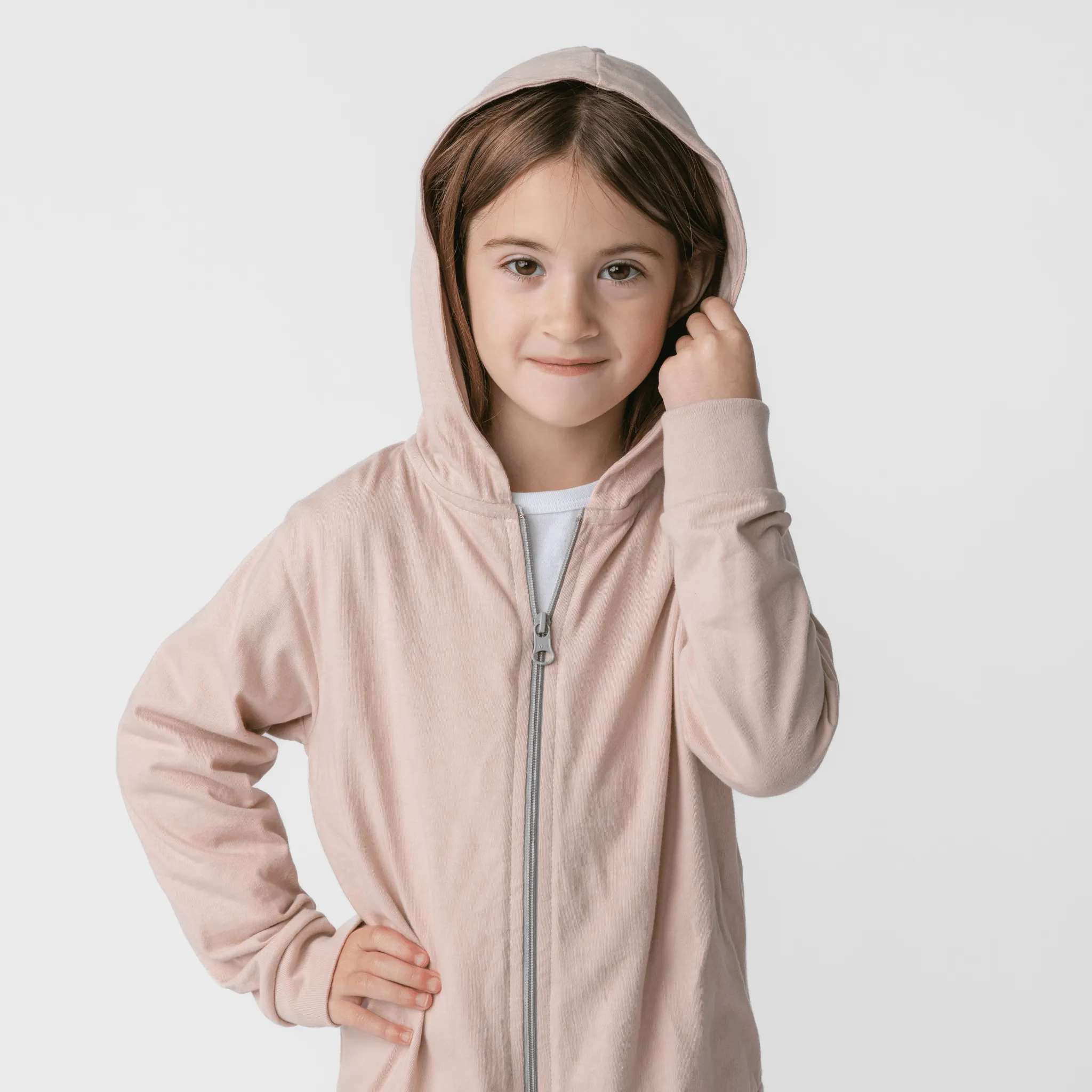 Mini Moiche | Cloud Lush Hoodie | Blush & Navy