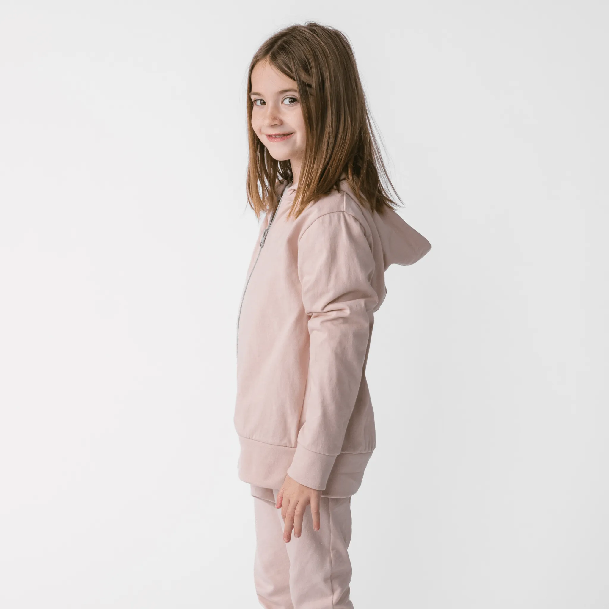 Mini Moiche | Cloud Lush Hoodie | Blush & Navy
