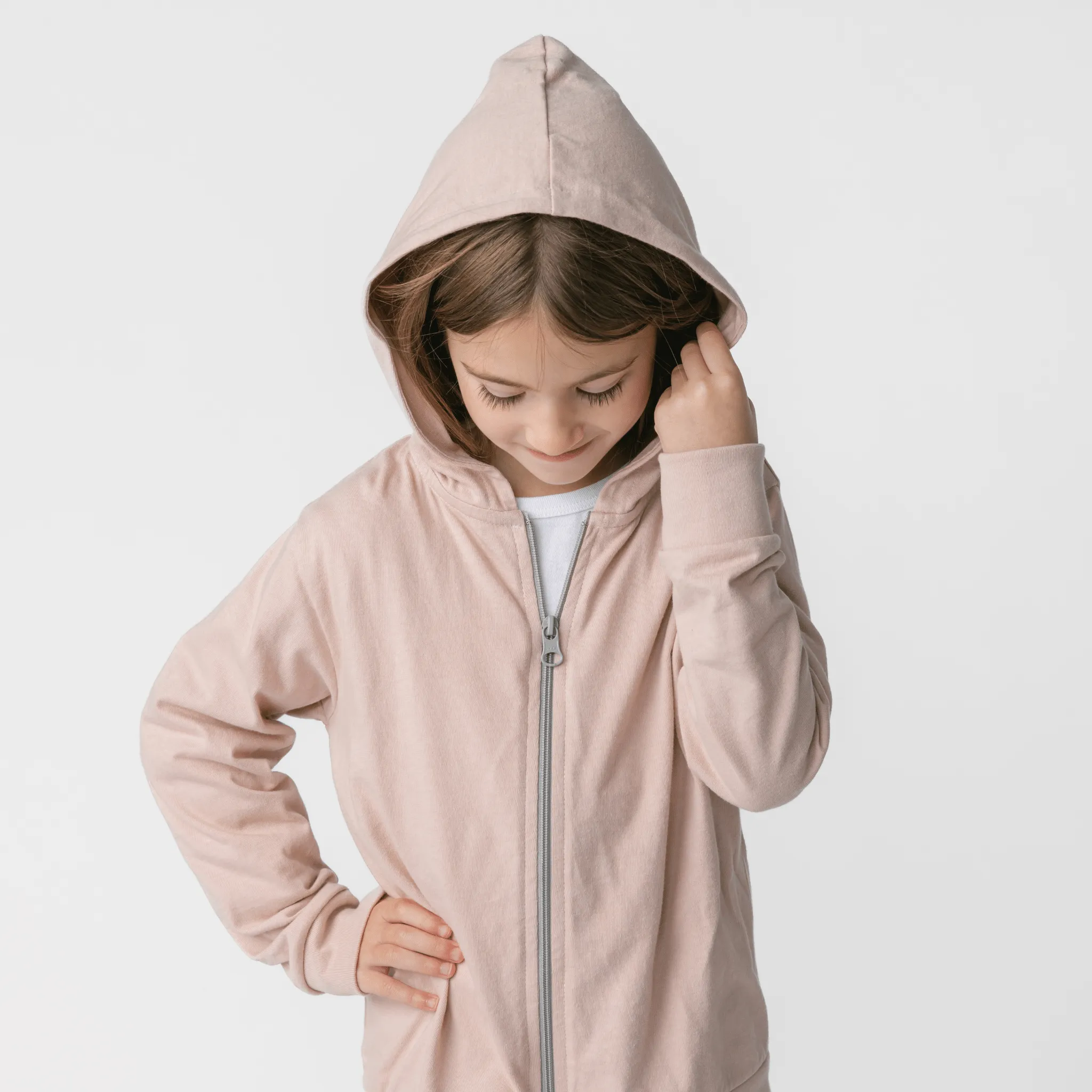 Mini Moiche | Cloud Lush Hoodie | Blush & Navy