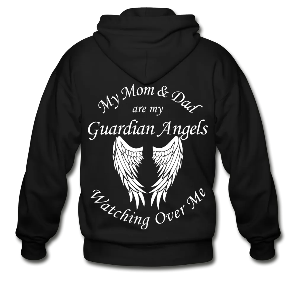 Mom and Dad Guardian Angel Gildan Heavy Blend Adult Zip Hoodie