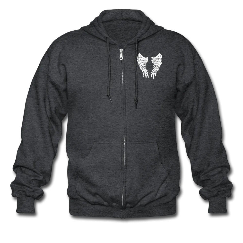 Mom and Dad Guardian Angel Gildan Heavy Blend Adult Zip Hoodie