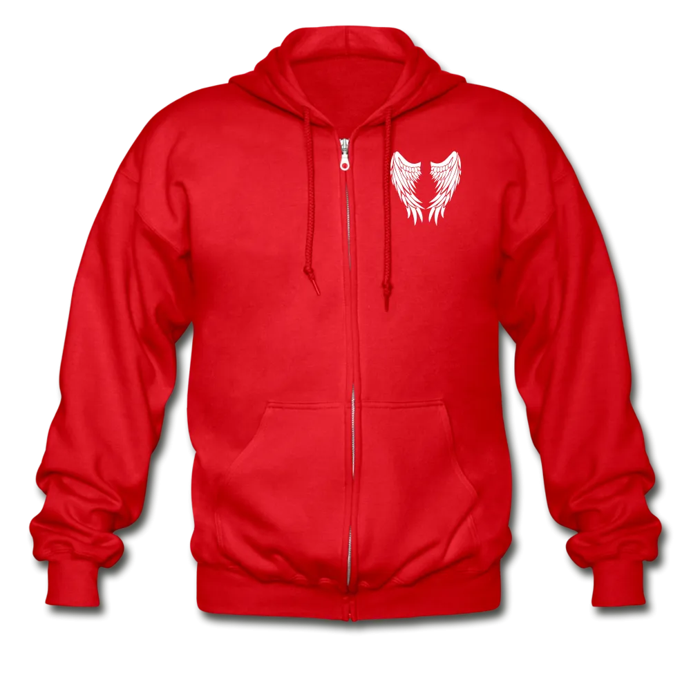 Mom and Dad Guardian Angel Gildan Heavy Blend Adult Zip Hoodie