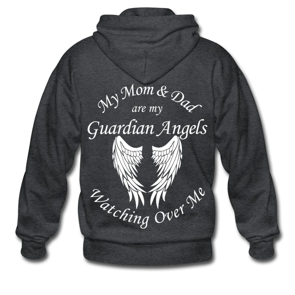 Mom and Dad Guardian Angel Gildan Heavy Blend Adult Zip Hoodie