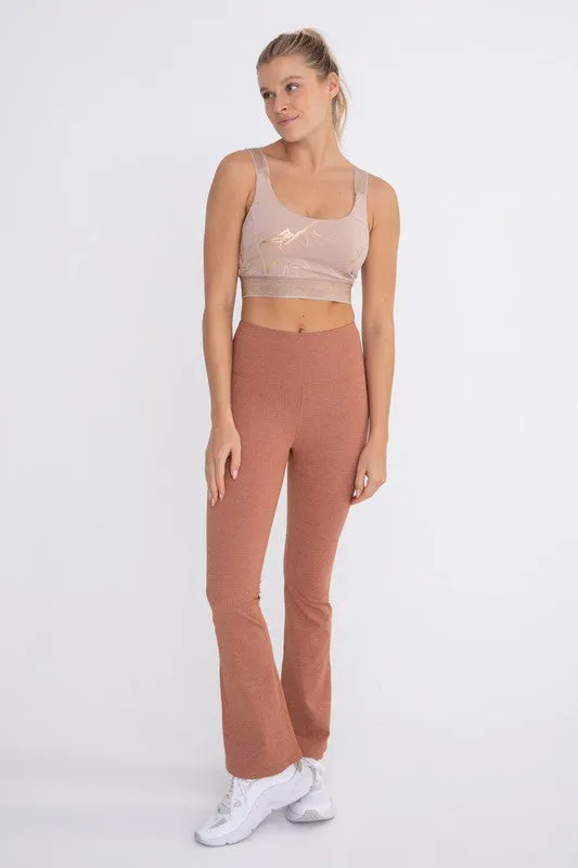 Mono B Flare Swoop High-Waisted Leggings