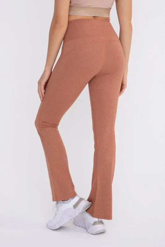 Mono B Flare Swoop High-Waisted Leggings