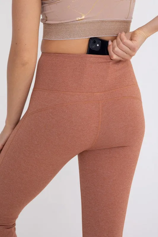 Mono B Flare Swoop High-Waisted Leggings