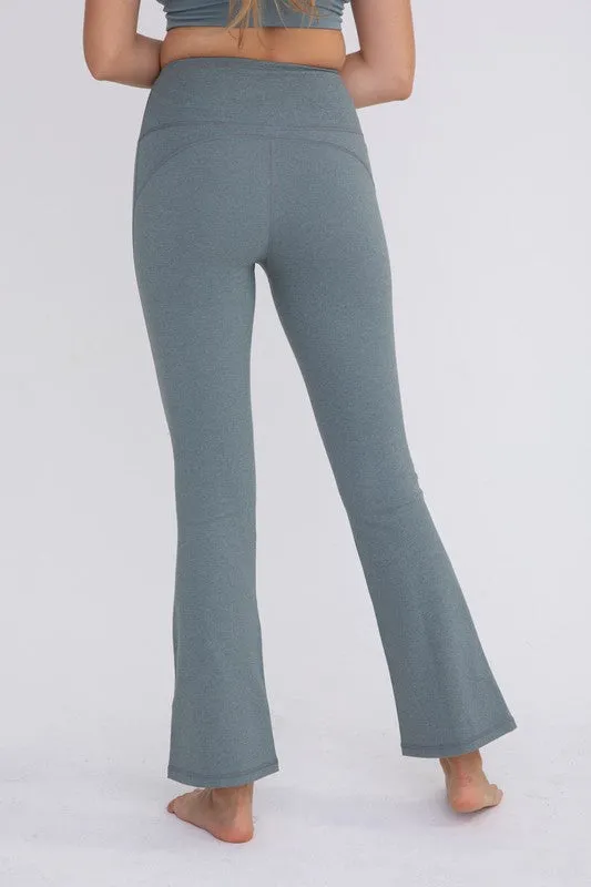 Mono B Flare Swoop High-Waisted Leggings