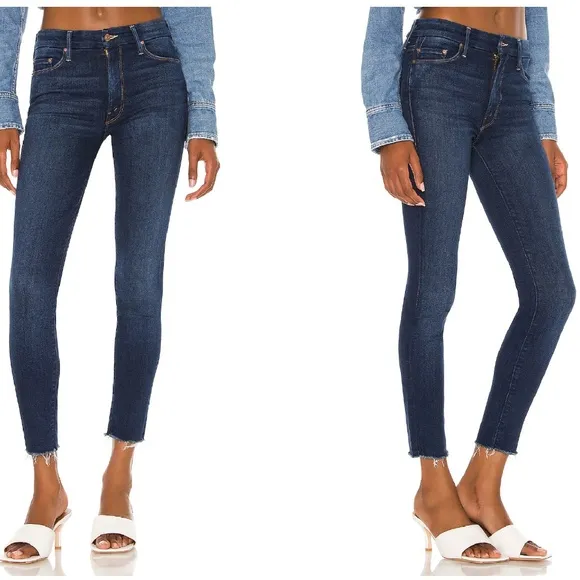 MOTHER Looker Ankle Fray Jeans Size 25