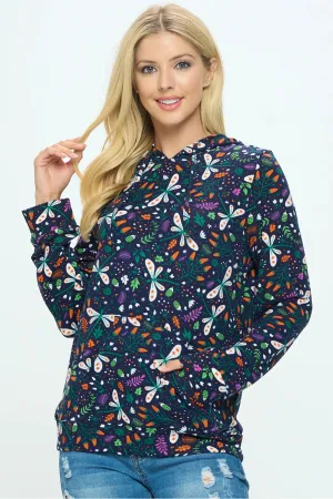 Navy Dragonfly Hoodie