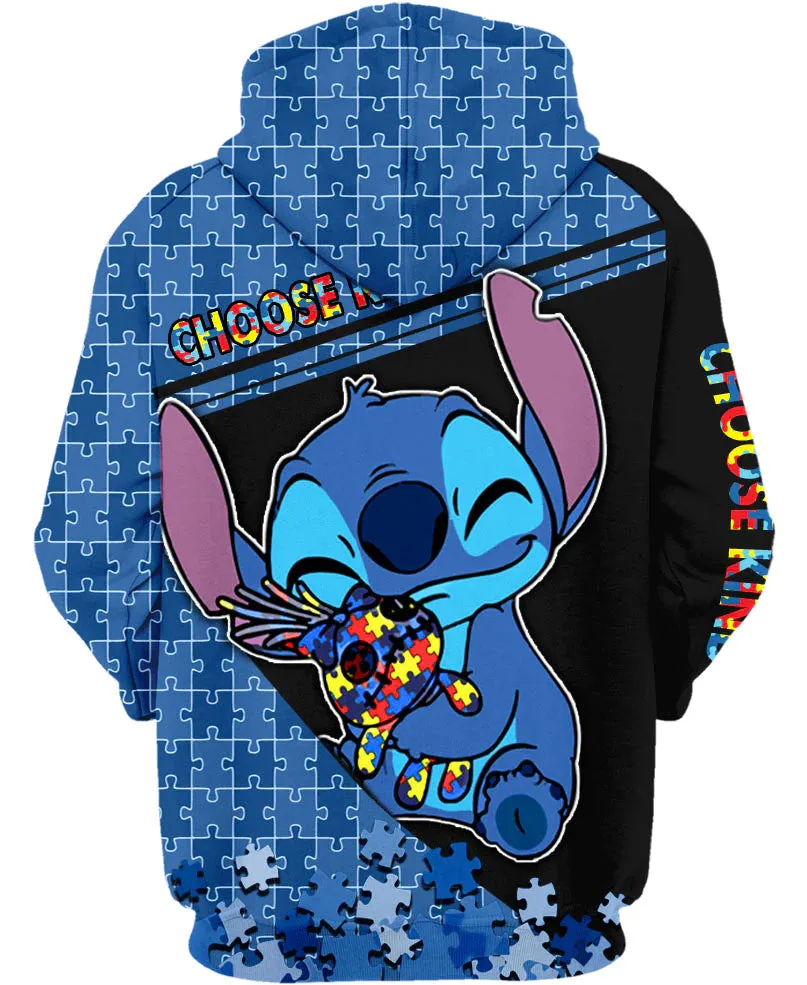 New Adult Choose Kind Stitch Zip-up Hoodie, Sz L