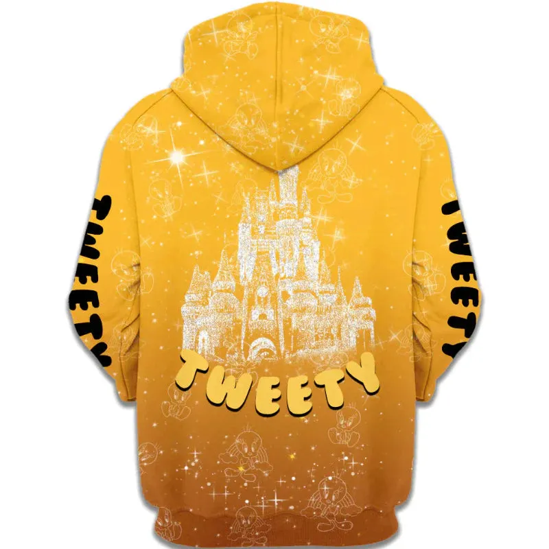 New Tweety Zip Up Hoodie, digitally printed, Adult Sz 3X! Retails $80US 