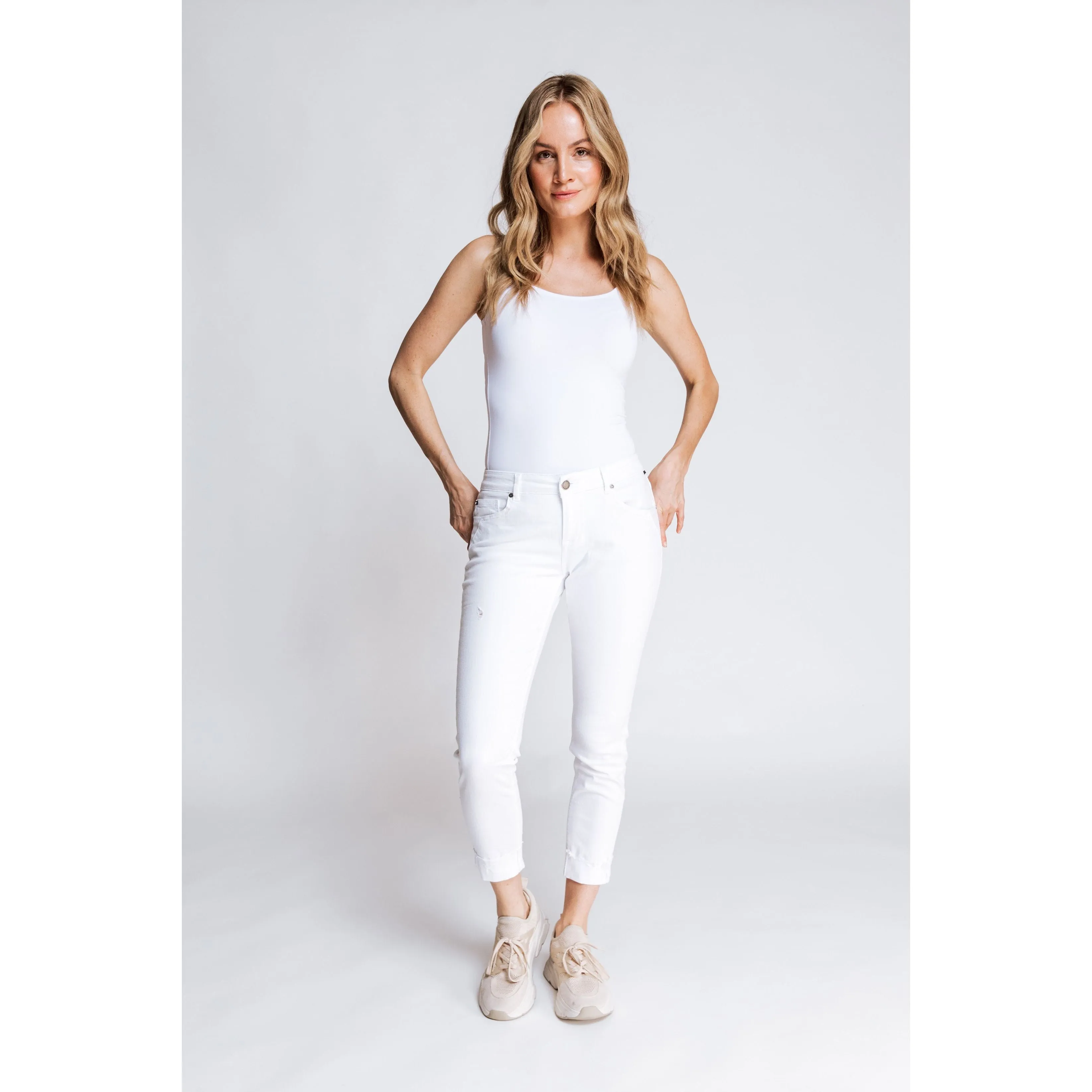 Nova Denim Skinny Jeans in Off White