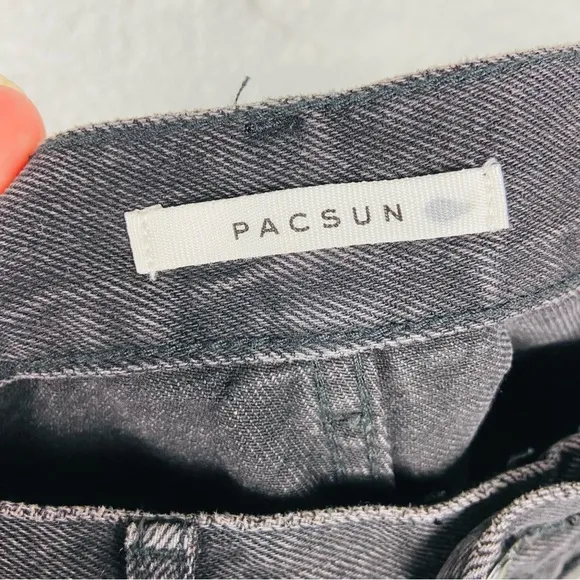 NWOT PACSUN black ultra high rise slim distressed cotton denim jeans size 23