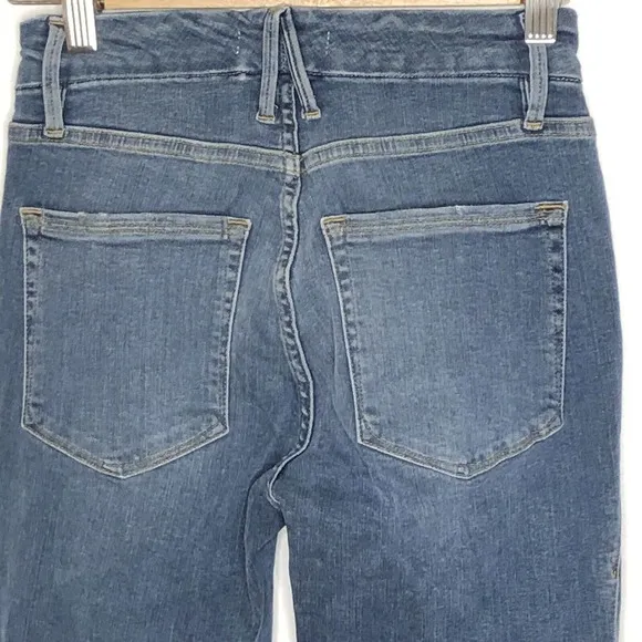 NWT Good American Womens Good Legs Distressed Jeans Size 00/24 Stretch Mid Rise