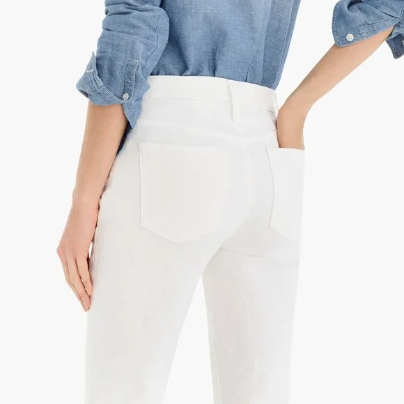 NWT J. Crew Slim Broken-In Boyfriend White Jeans