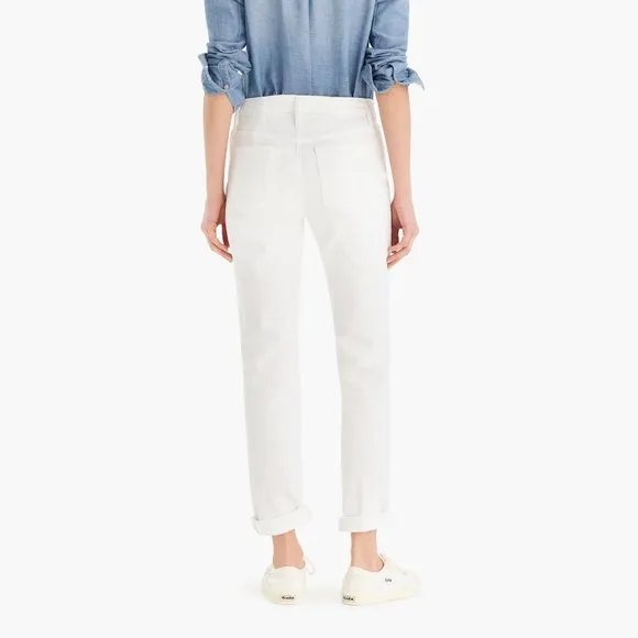 NWT J. Crew Slim Broken-In Boyfriend White Jeans