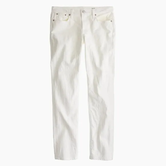 NWT J. Crew Slim Broken-In Boyfriend White Jeans
