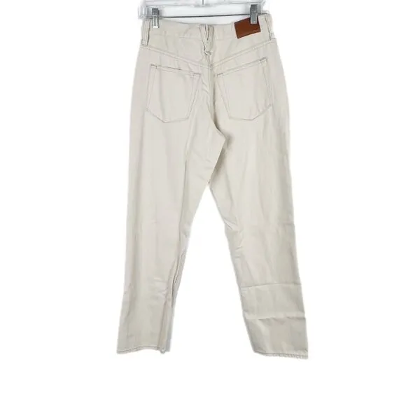 NWT J. Crew Slouchy Boyfriend Jean in Ecru Size 25 NEW